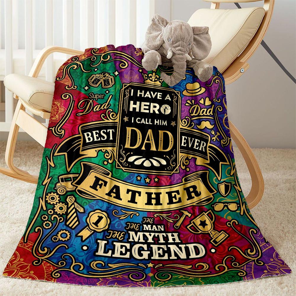 

Love You Dad Always Flannel Blanket-Soft and Suitable for Sofas,Beds,Offices,Travel,All Seasons,Great Gift for Holidays and Birthdays. 80cmx120cm