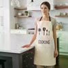 Kitchen Household Cooking Apron Men Women Oil-Proof Waterproof Adult Waist Fashion Coffee Overalls Apron Kitchen Supplies