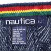 Nautica 90s Cotton Old By Color Long Sleeve Sweater M Navy Knit Men's Used