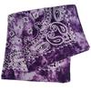 kakatrend Paisley Bandana 100% Cotton Tie-dye Purple Bandana Adults Stylish Handkerchief Cotton Bandana Unisex Durag Large Men Purple 55cm x 55cm