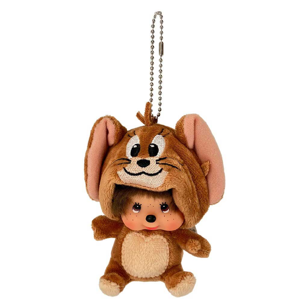 Tom Jerry Monchhichi Big Face SS Keychain / Sekiguchi Gift Present Goods Monkey Cute Character Mascot Key Holder