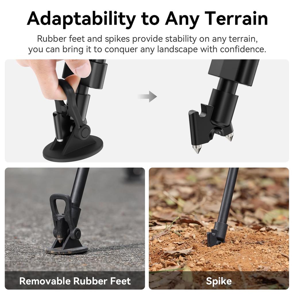 Ulanzi VideoFast Heavy Duty Tripod Kit T048 Aluminum Alloy Tripod Fluid Head &