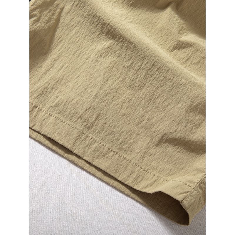 Summer Quick-Dry Shorts for Men, Lightweight, Simple, Versatile Beach Shorts, Outdoor Functional Style, Loose Straight-Leg Five-Point Pants