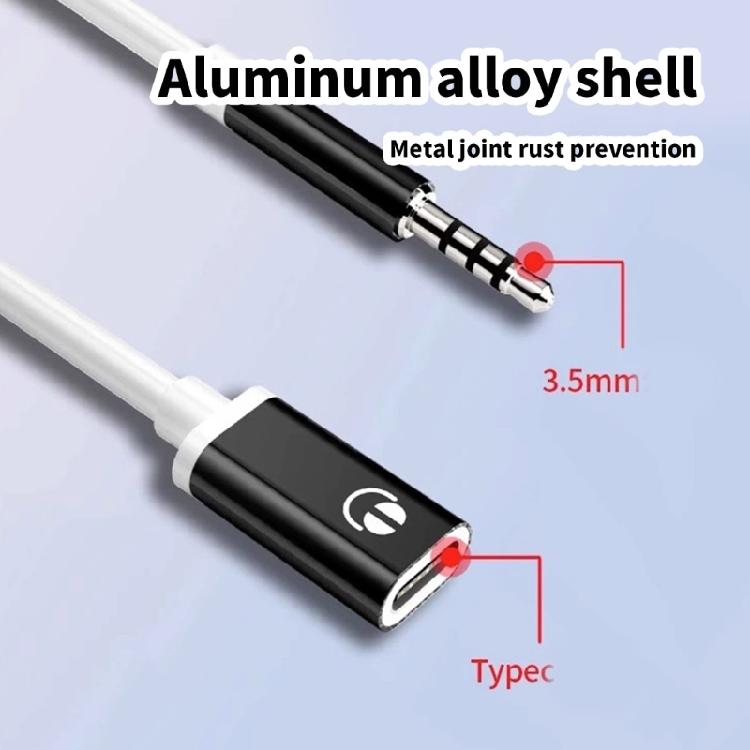 Type C to 3.5mm Auditory Converter Cable Durability for Seamlessly Auditory Experience on Mobile Devices