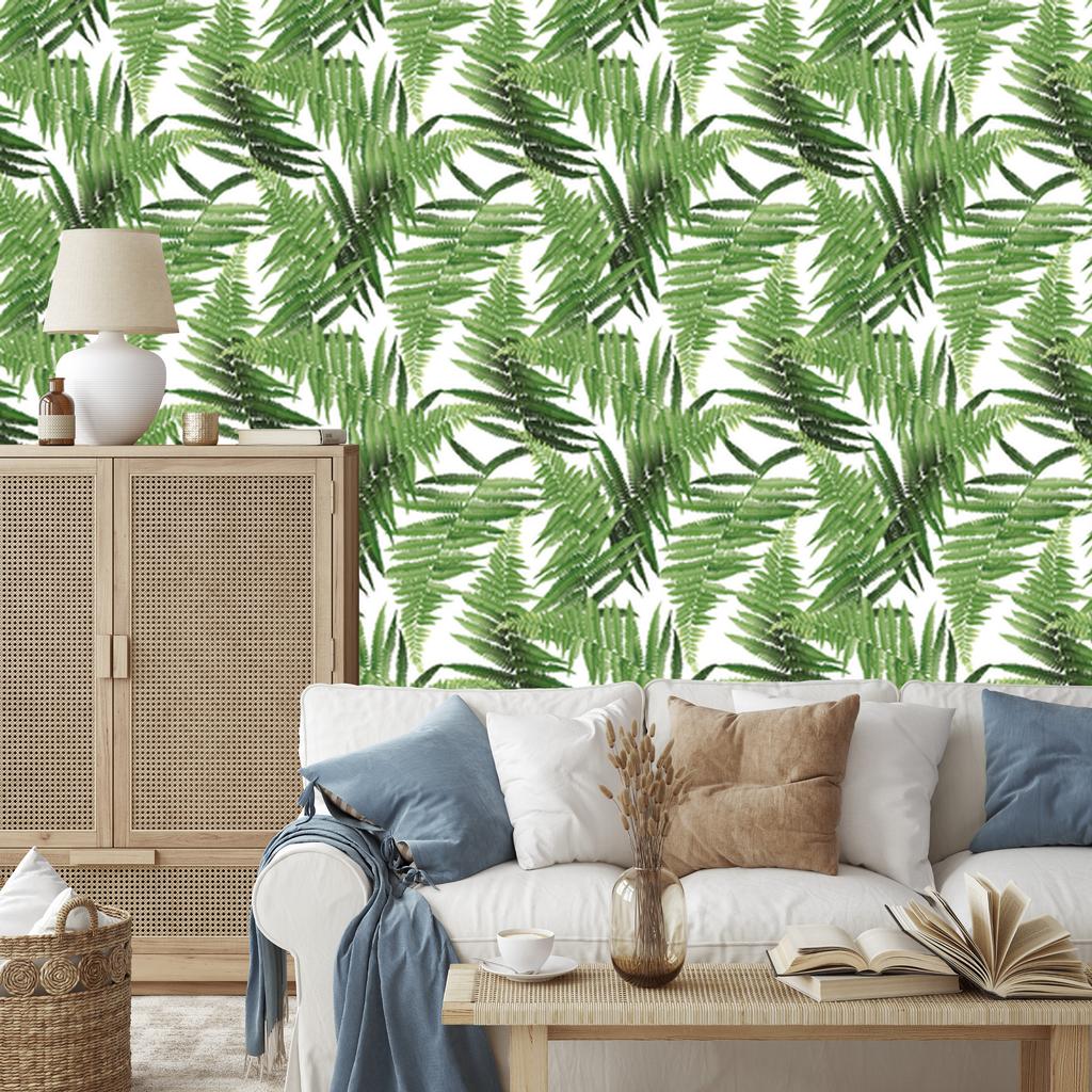 Fern Leaves Wallpaper for Living Room and Bedroom 50x1000