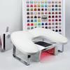 Portable Foldable U-Shaped PU Leather Nail Art Hand Rest with Butterfly Slope Design