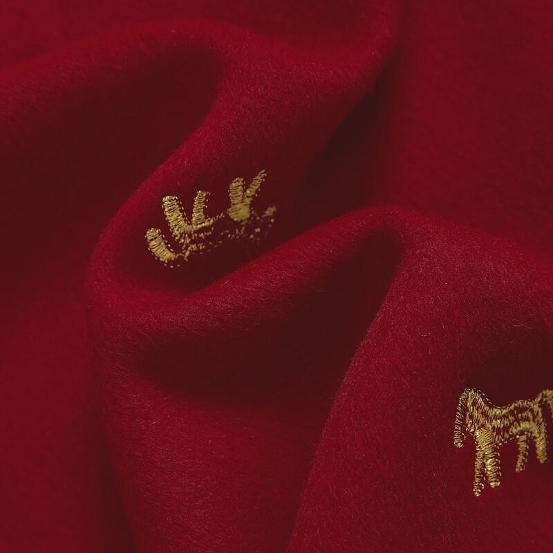 Women's Embroidered Wool Stand Collar Vest