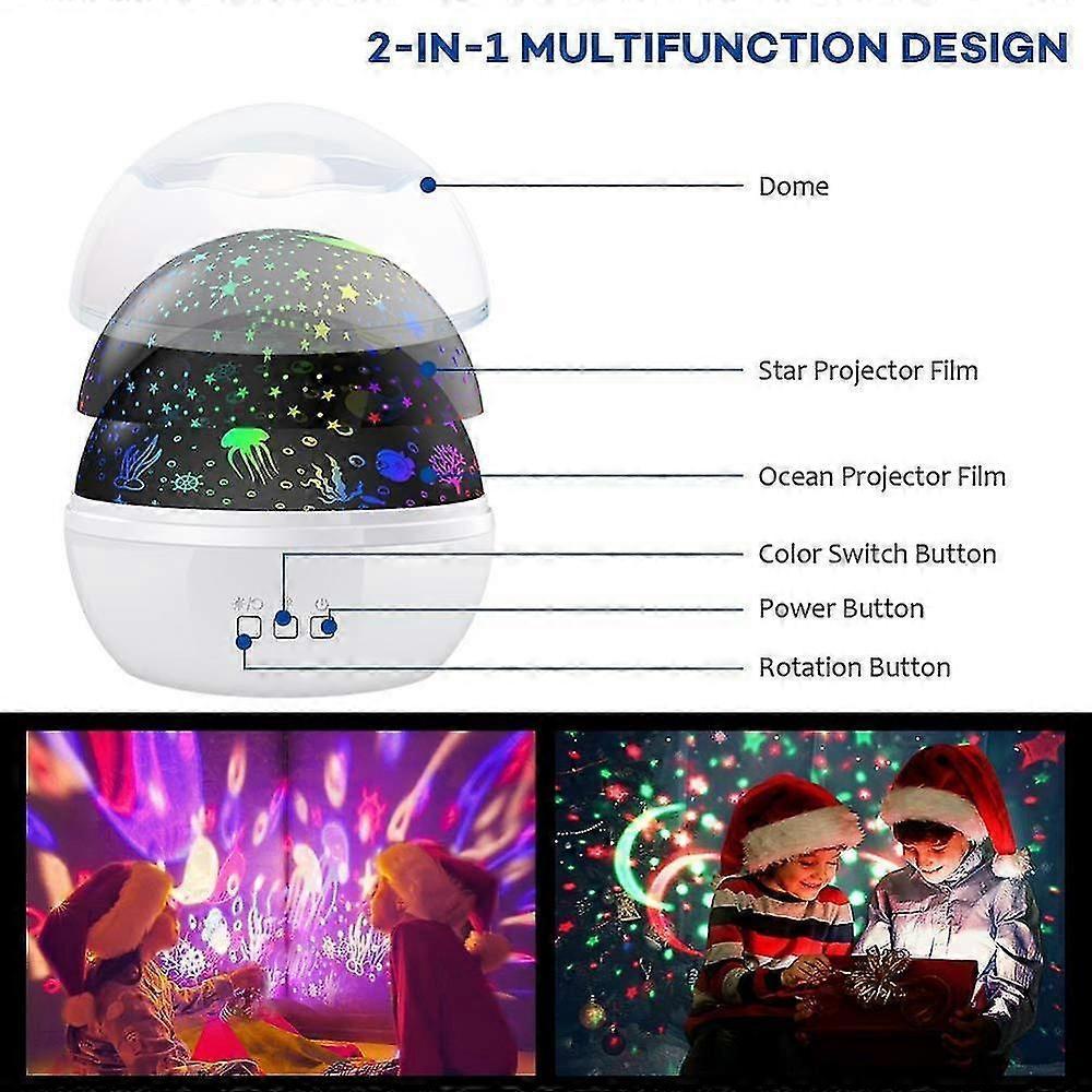 LED starry sky projector, night light