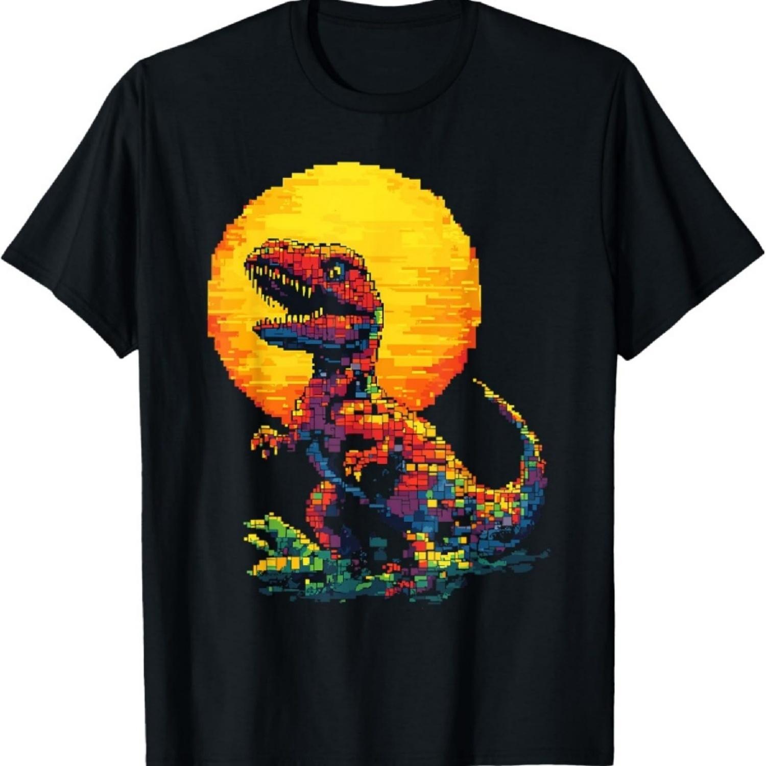 

Конструктор Кирпичики Динозавр Тираннозавр Семейная Парная Футболка XXXXXL чёрный