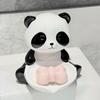 Creative Panda Drain Soap Box with No Water Accumulation Soap Box Standing Bathroom Toilet Soap Dish  Holder Bathroom