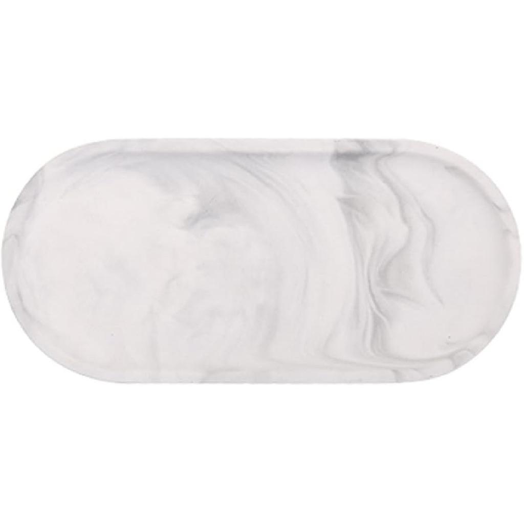 CHOOLD Chic Ceramic Marble Style Oval Dessert Plate Cake Plate Jewelry Dish Ring Dish Cosmetics Organizer Fruit Dish Home Decor Wedding Gift