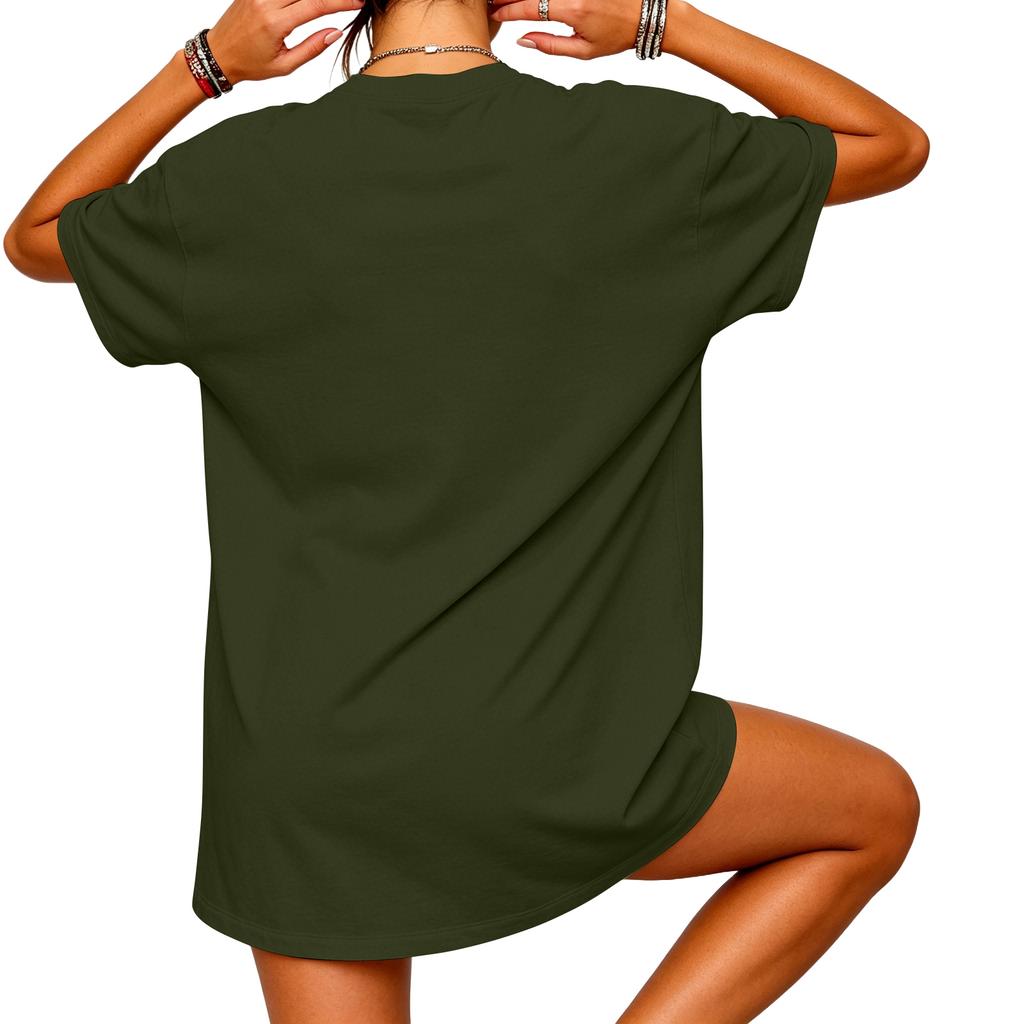 Women's Casual Short Sleeve T-Shirt Loose Fit Crew Neck Graphic Print Top Comfortable Summer Tee for Daily Wear