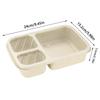 3 Compartment Reusable Bento Box Leak-Proof Portable Food Storage with Secure Lid Ideal for School Work Camping and Picnics