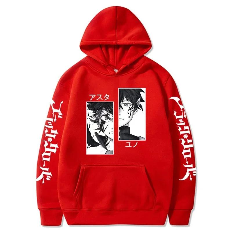 Asta Grafik Druck Anime Hoodie Männer Frauen Harajuku Schwarz Clover Sweatshirts Winter Mode Hip Hop Streetwear Plus Größe Hoody