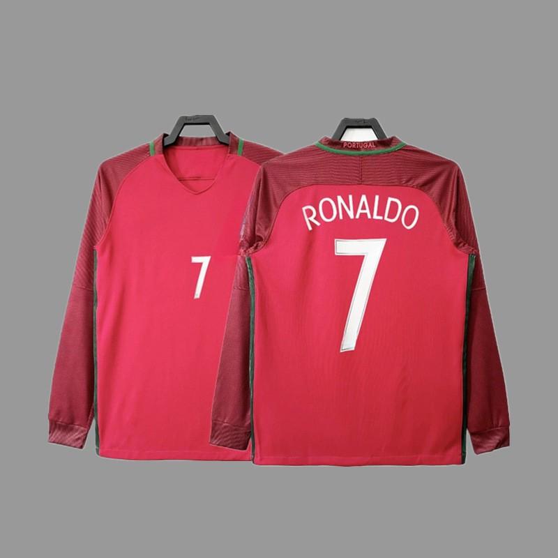 Retro Long Sleeve Football Jersey - Beckham Zidane Messi Ronaldo Classic Soccer Shirt