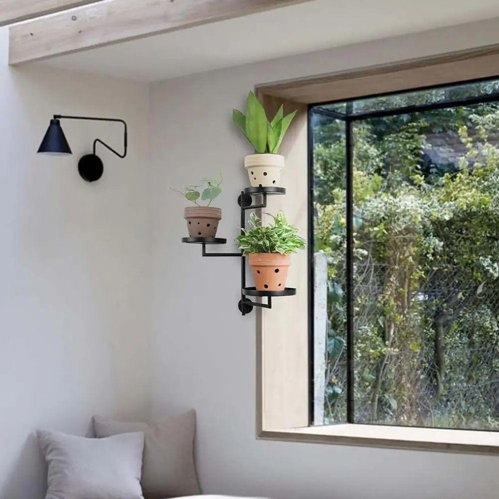 Waterproof Rotating Window Plant Stand Green Plant Potted Wall Plant Support  Living Room