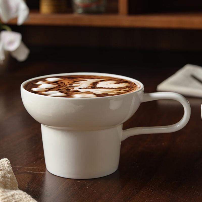 Vintage Style Wide-Mouth Ceramic Coffee Mug