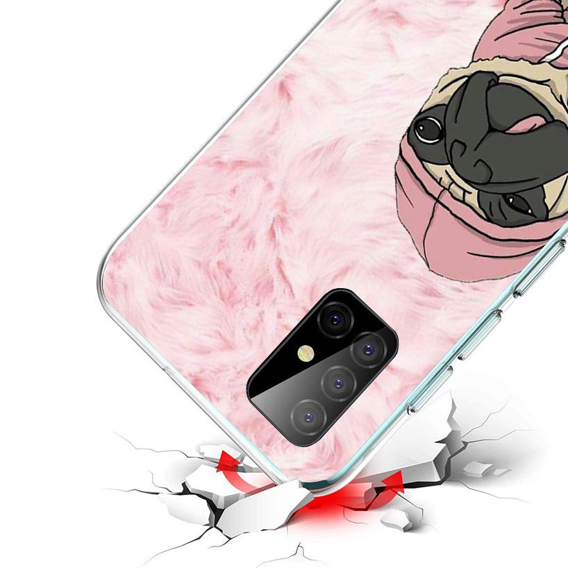 Love Pugs Cute Dog Phone Case For Samsung Galaxy A17 A16 A15 A14 A13 A57 A56 A55 A54 A53 A37 A36 A35 A34 A33 A26 A25 A24 A23 Gal