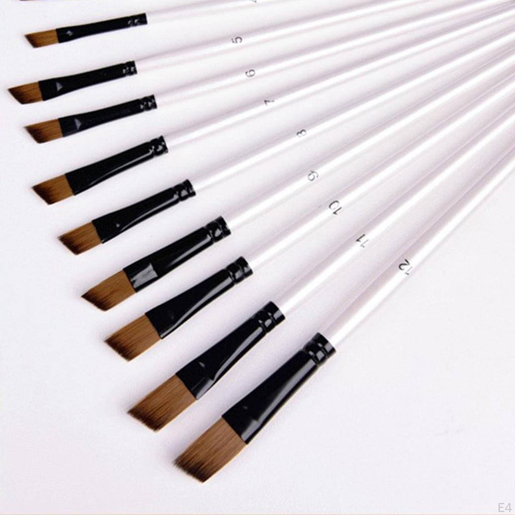 12db / Szett Artist festőecset készlet, fa nyelű akrilfesték nylon Art