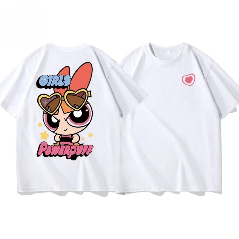 Flying Girls Short-sleeved T-shirt Men's and Women's Casual Loose 100% Cotton Short-sleeved Sports Top