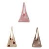 Flower Hollowed Knitting Tote Bag Large Capacity Casual Womens Shoulder Bag For Daily Use