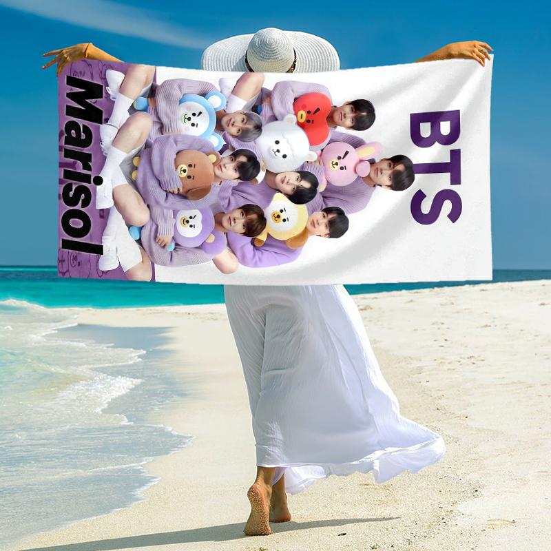 Love Letter Bts Towel Large Quick-Drying Microfiber soft S-Square Pants-s Beach Towel for Travel Fitness Bathing Camping. 0730s132
