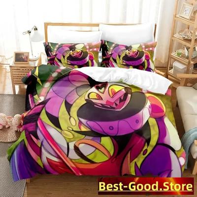 Anime Fizzarolli Boss Printed Bed Set Duvet Cover Pillowcase Bedding Set Bed Linen Sheet Quilt Cover Full Queen King Size
