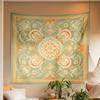 Retro Bohemia Tapestry Floral Wall Art Tapestry Aesthetic Indian Boho Design for Living Room Bedroom Dorm Decor Backdrops Cloth