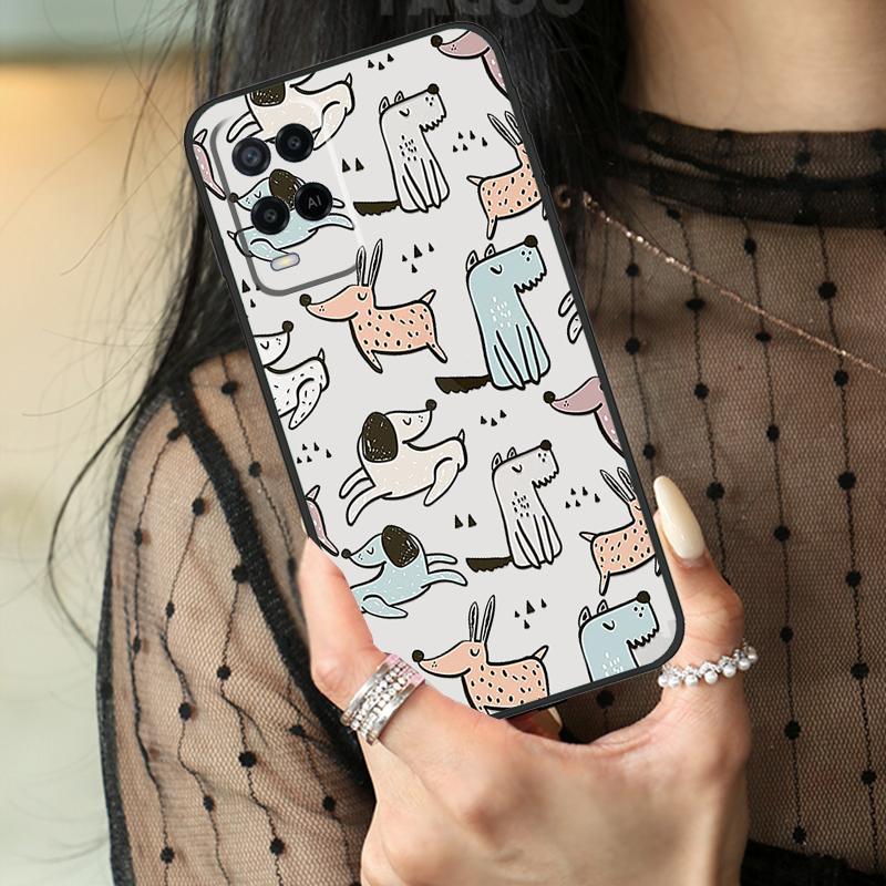 

French Bulldog Beagle Dogs Pattern Case For Oppo A5 Pro A15 A17 A57 A77 A18 A38 A58 A78 A98 A94 A74 A54 A40 A60 A80 A96 A76 A16 OPPO A54 4G