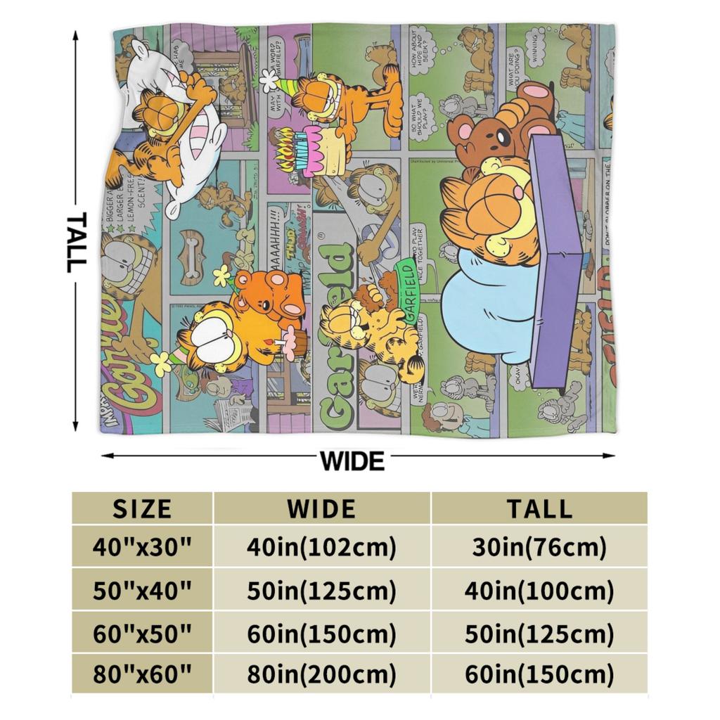 G-Garfields Aniem Kawaill Cats Throw Blanket for Couch Fuzzy Soft Plush Blanket 50x60 Inch Multiple Sizes Bedspreads All Seasons