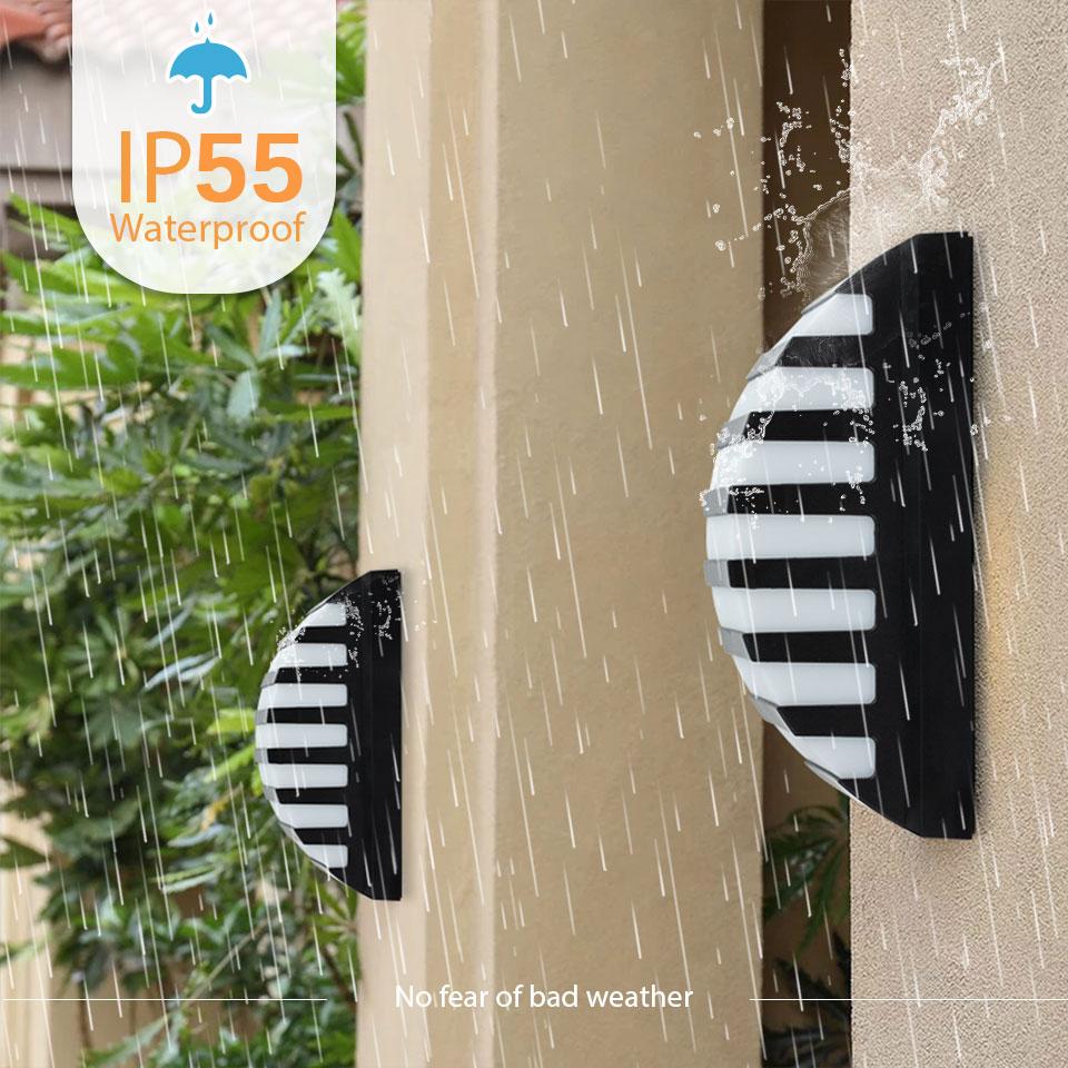Wall Lamp Motion/NO Sensor Outdoor LED Wall Light Waterproof AC85-265V ABS 16/30W LED Lamps For Railing Fence Yard Patio Pathway