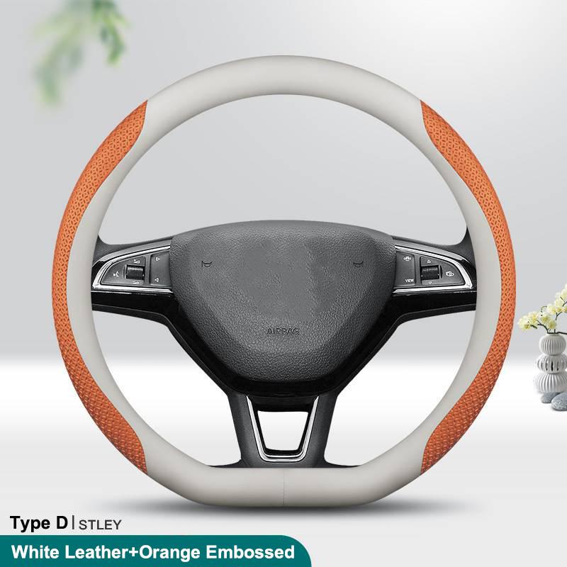 Auto Parts Car Steering Wheel Cover Anti Slip Pu Leather Steering Protector Anti Scratch Steer Wheel Cover Universal for 38cm