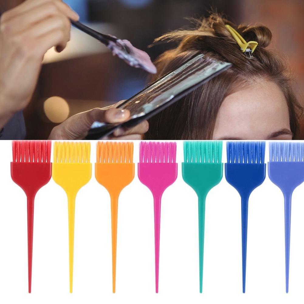 7Pcs Colorful Hair Dyeing Brush Set Hairdressing Salon Barber Hair Coloring Tool Kit C 306
