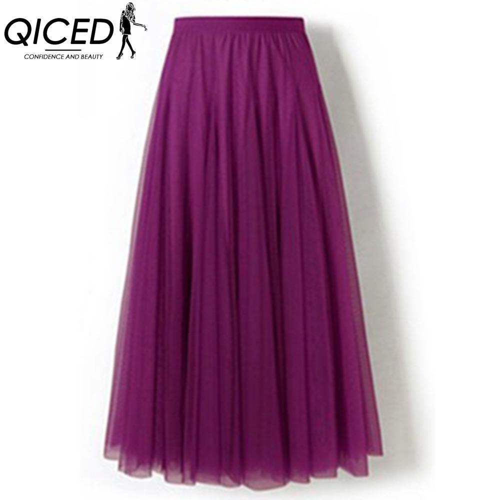 

QICED Женская Модная Повседневная Летняя Весенняя Юбка one size фиолетовый