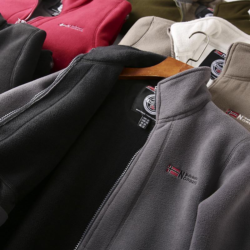 Herren Norwegen Plüsch Doppelseitige Fleecejacke: Warme, lässige, locker sitzende Überbekleidung in Übergröße für Herbst/Winter