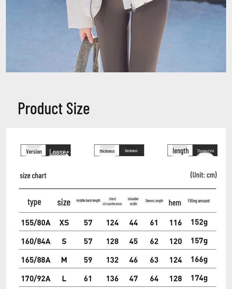 Tanboer Women's Short Goose Down Puffer Jacket