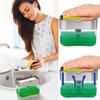 2-in-1Sponge Rack Soap Dispenser Soap Dispenser And Sponge Caddy 13 Ounces