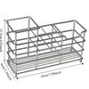 304 Stainless Steel 6 Grids Toothbrush Holder Easy To Clean Non-Slip Shower Table Bracket Saving Space Hanging