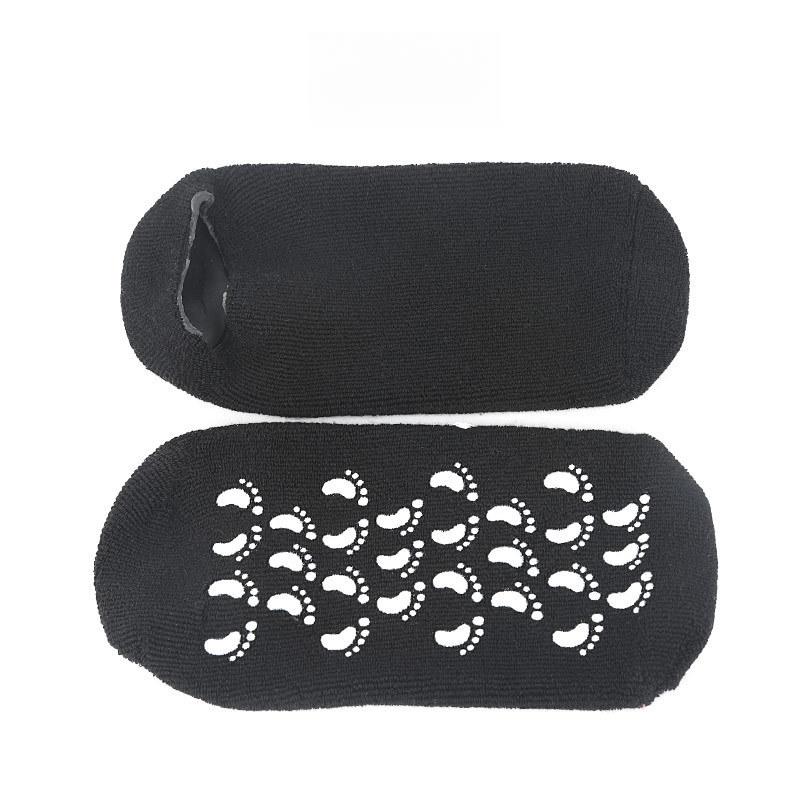 

Утягивающие белые носки на ногах хлопчатобумажные марлевые носки-лодочки с маленькими следами, потрескавшиеся носки 28.5cm чёрный