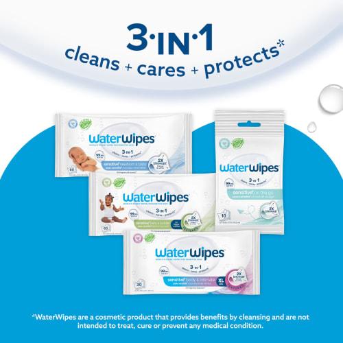 WaterWipes Super Value Box Baby Wipes, 9 Packs of 60 Count | 540 Baby Wipes WaterWipes