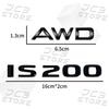 1Pcs 3D Chrome Metal Car AWD Letter Logo Fender side Rear Bumper Trunk Emblem Sticker For Lexus IS200 IS250 IS300 IS350 Decor