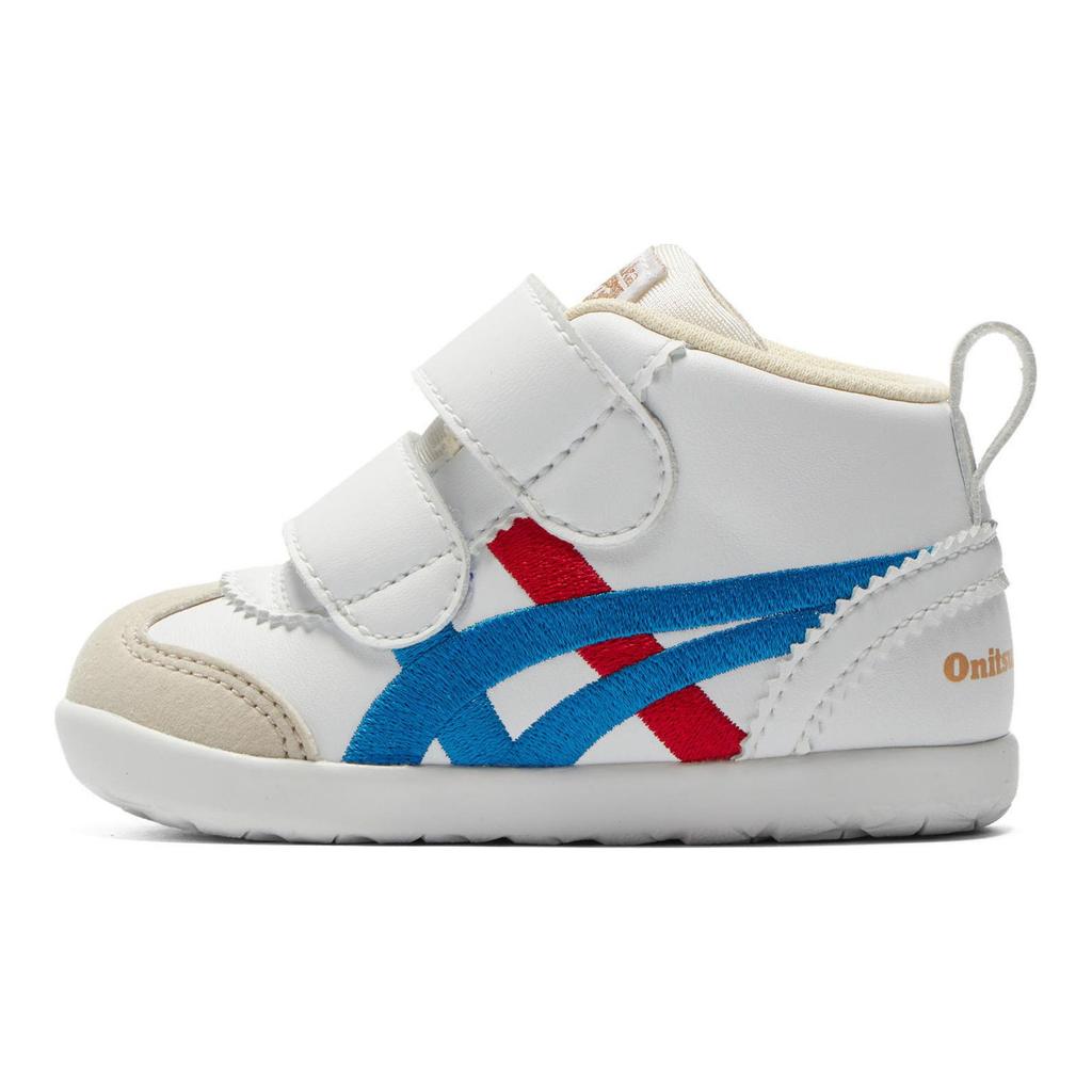ONITSUKA TIGER Mexico 66 First Kids Non-Slip Mid-Top Walking Shoes Baby Sneaker White Blue Red 1184A219-100