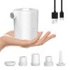 Electric Air Pump Multifunction Portable Air Pump USB Charging Mini Air Pump with 5 Nozzles for Air Mattress Air Bed
