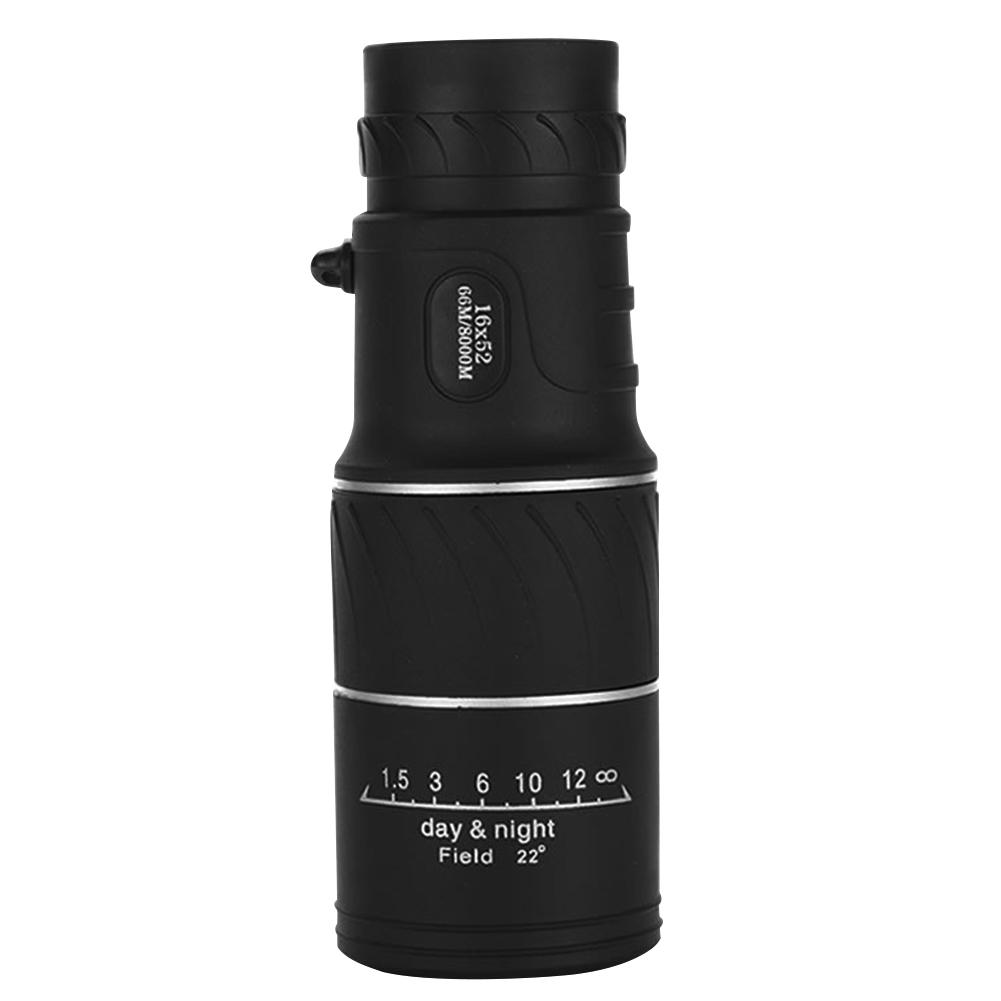 16X52 Monocular Telescope Optical Lens High Definition Handy Optics Scope Dual Focus Zoom 16X for Outdoor Travel Camping Hunting