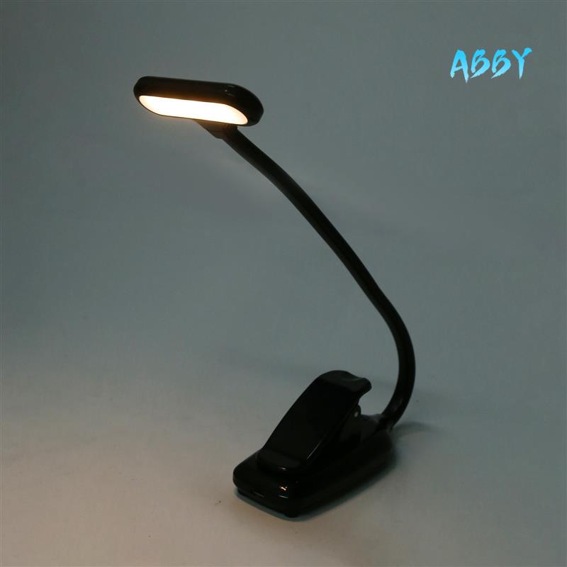 ABBY-6X LED Book Lights, Rechargeable Clip On Light, 3 Lighting Modes, 9 Leds, Eye Protection Reading Lamp,For Reading-Black