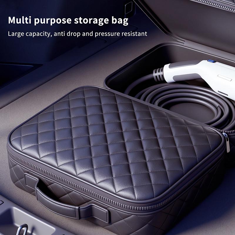 Electric Vehicle Charging Units Organizer Waterproof Storage Bag with Handle for Car Trunk Accessories