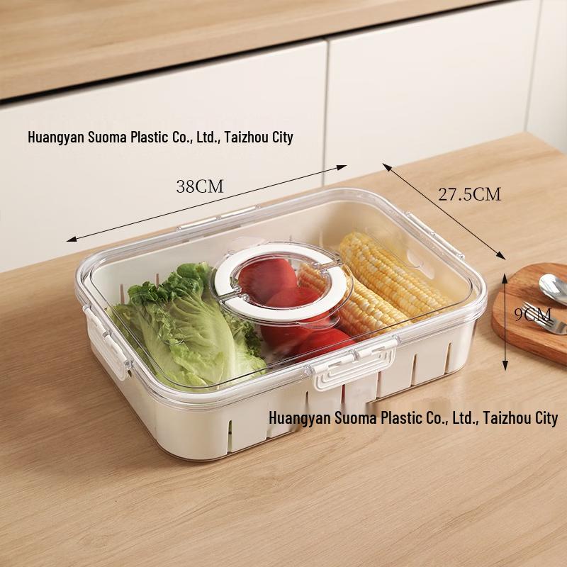 ZISIZ Multifunctional Transparent Draining Storage Box
