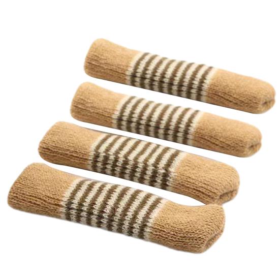 4 Pcs Knitted Chair Leg Covers Elastic Furniture Leg Protectors Non Slip Table Feet Covers Chair Leg Booties for Floor Protection Reduce Friction