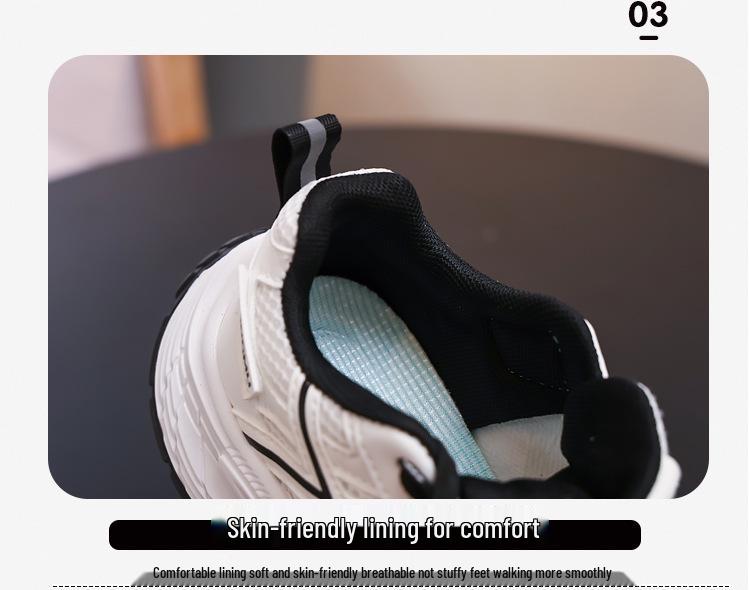 Baskets Chunky en Maille pour Enfants - Style Printemps/Automne 2026, Chaussures Décontractées Polyvalentes et Fashion pour Garçons et Filles en École Primaire