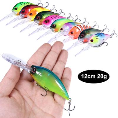 Fishing Lure 1pcs 12cm 20g Artificial Wobbler Deep Diver Crankbait With Hook